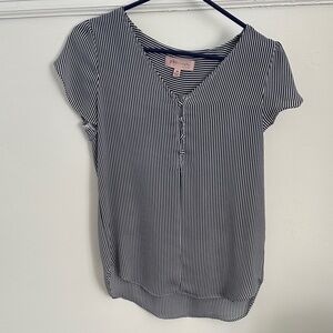 Philosophy Black and White Striped Blouse